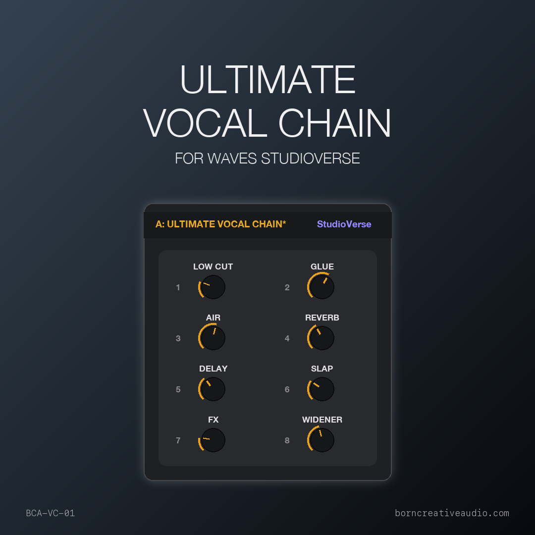 Ultimate Vocal Chain for Waves StudioVerse, 8 macros